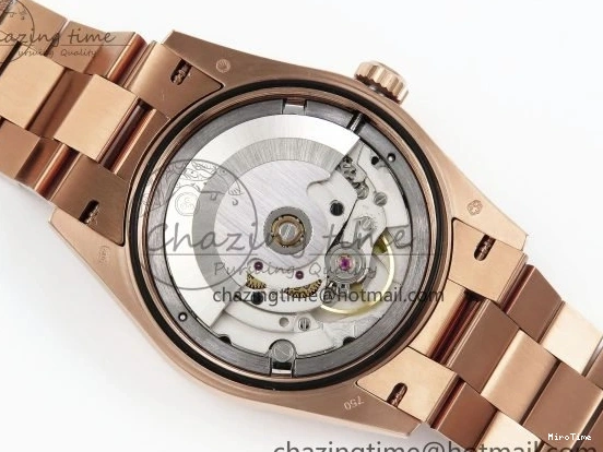 MiroTime 0321 ZipUp Day Date 36 RG TWSF Best Edition Blue Roman Diamonds Dial Diamonds Bezel on RG Bracelet A 1607